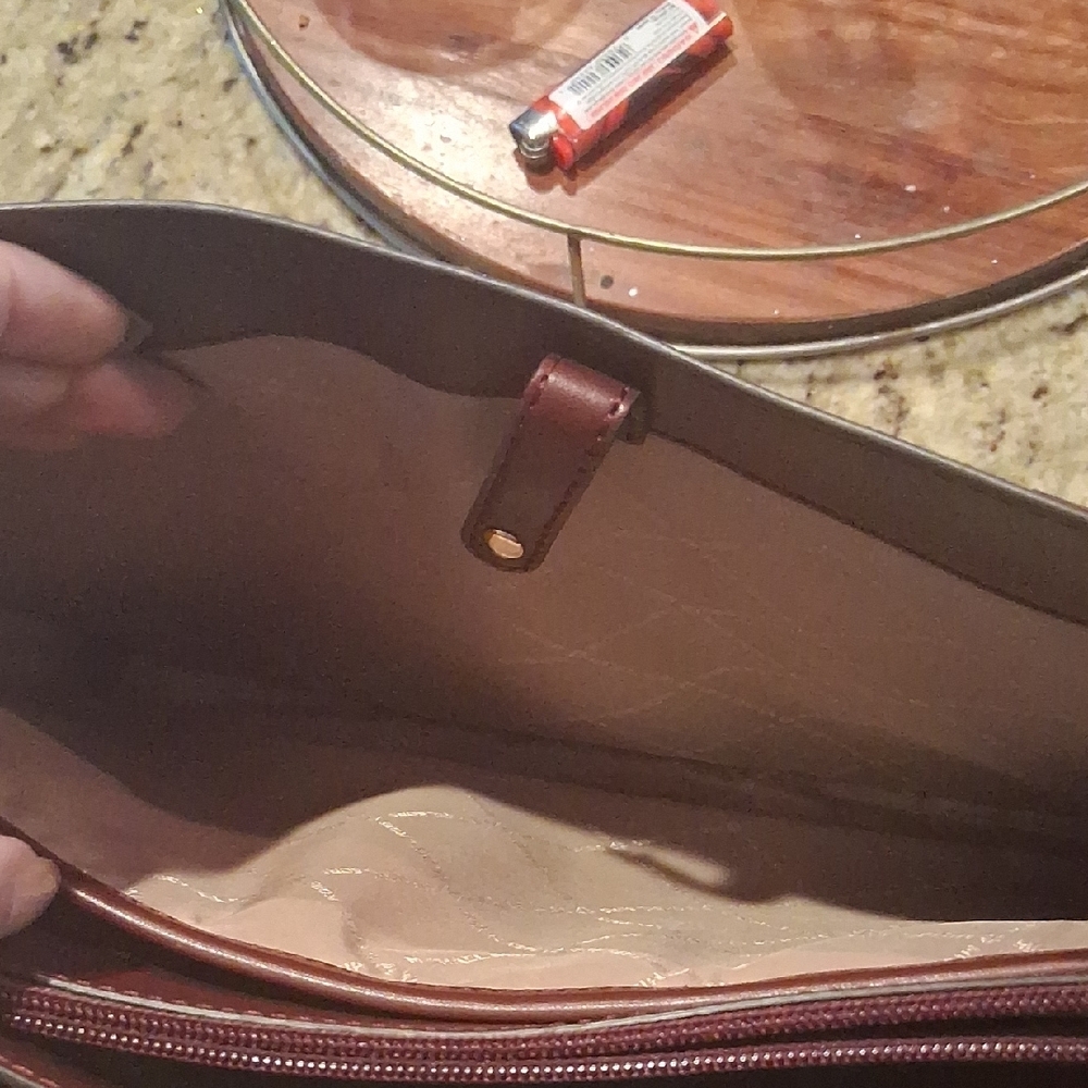 Michael Kors Burgundy Leather Tote - Picture 5 of 8